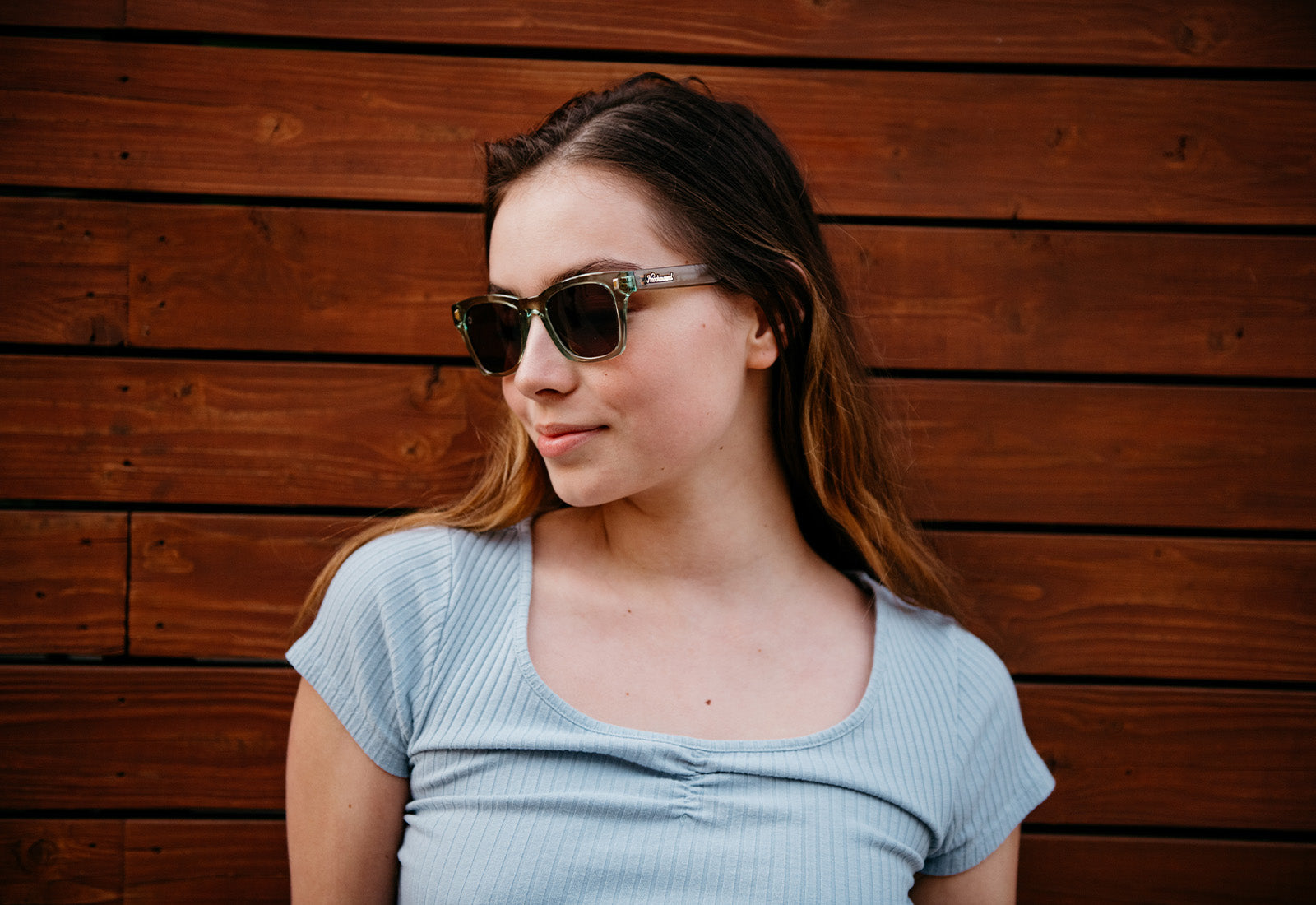 Woman wearing sunglasses