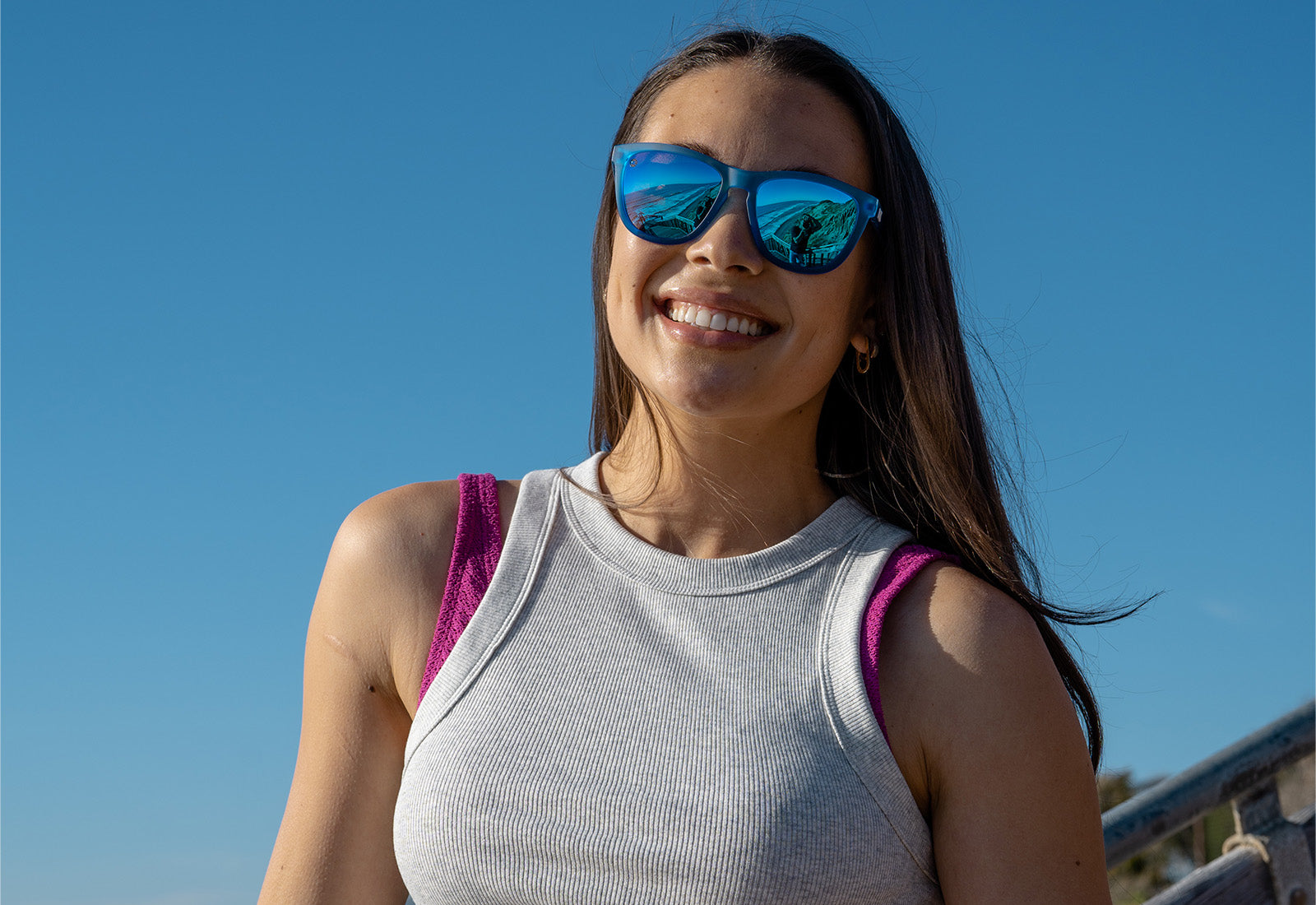 Woman wearing sunglasses