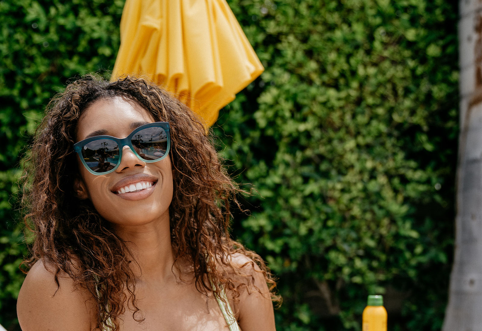 Woman wearing sunglasses